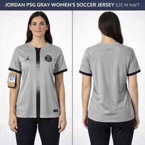 Gray Jordan Women’s Paris Saint Germain Jersey Size M NWT